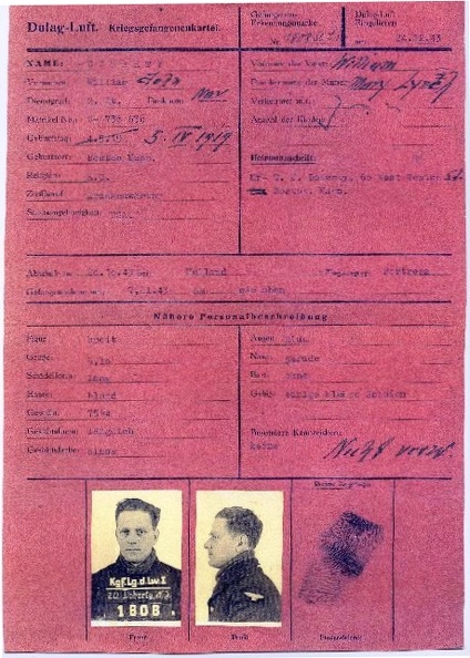German POW/ID card for Nav. Doherty