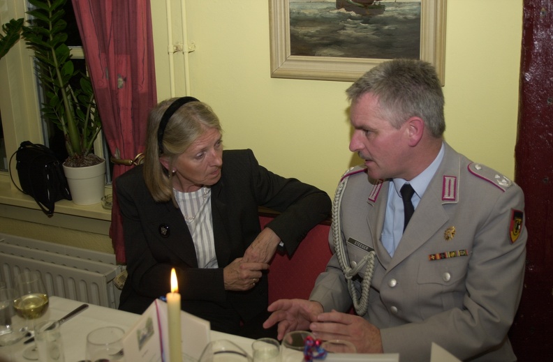 Mrs Tschernof with German Defence Attache