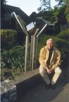 Researcher Co de Swart with 'his' Memorial/Monument