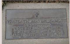 Grave site Crew mbr. Walter McDermott  