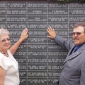 Jane and 'Bill' Binnebose at the plaques in the Memorial 