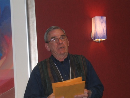 The late Canadian Historian Geoffry Warren presenting the Escape stories.