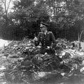 Same German officer in rubbish after the crash
